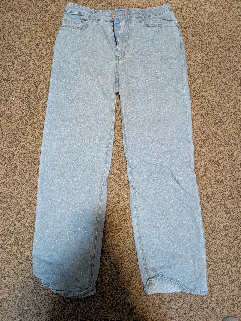wild fable Light Blue Straight-Leg Women's Sparkle Jeans